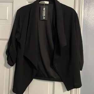 Black drapery jacket. Size medium